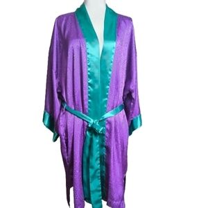 Vintage 90's Victoria's Secret Purple and Teal Robe